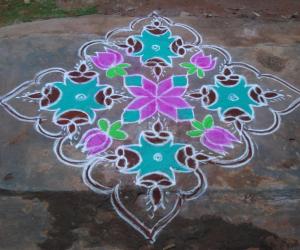 deepam rangoli.