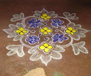 Rangoli: Butterfly rangoli