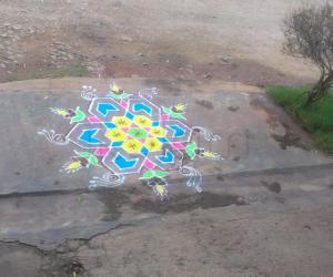 Rangoli: deepam rangoli.