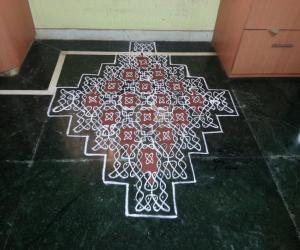 Margazhi dew drops kolam contest entry - 2014