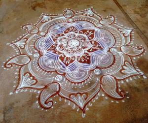Freehand rangoli