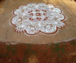 Freehand rangoli