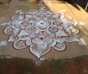 Freehand rangoli