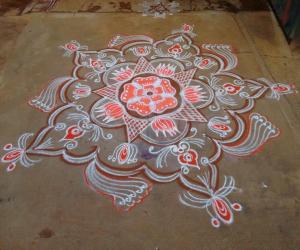 Rangoli: Navarathri Rangoli Day 6 - 2015