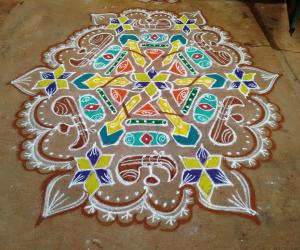 Navarathri Rangoli Day 9 - 2015