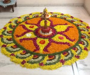 Rangoli: Flower rangoli