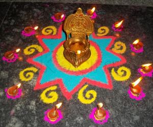 Rangoli: Karthigai kolam