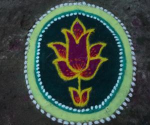 Rangoli: flower rangoli