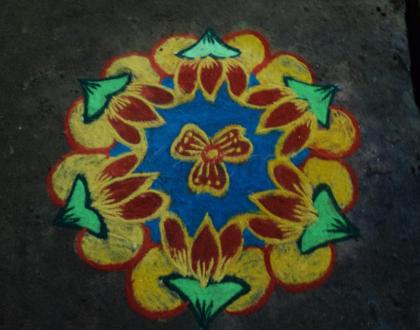 Rangoli: flower rangoli