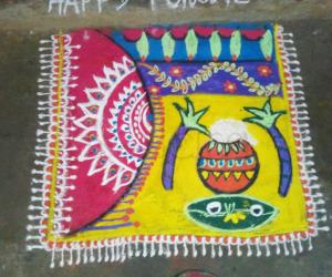 Rangoli: pongal  rangoli