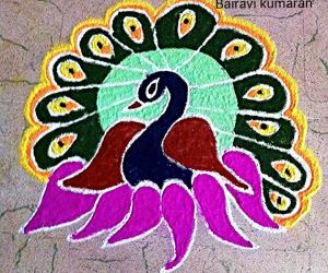 Rangoli: Peacock 