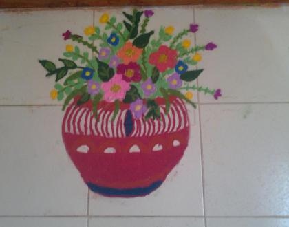 Rangoli: Flower Pot 