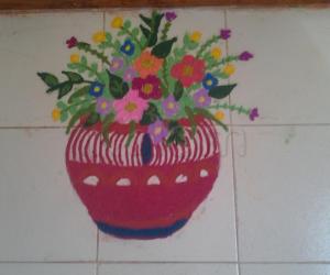 Rangoli: Flower Pot 
