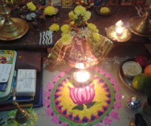 Rangoli: Pooja on Vasanth Panjami .....