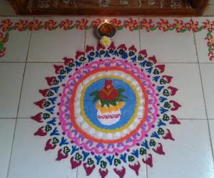 Rangoli: Rangoli on one of the auspicious days !