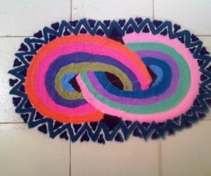Free hand rangoli
