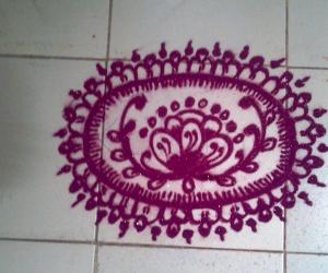 Rangoli: Pinky Flower