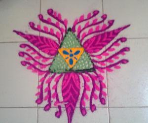 Rangoli: Star fish rangoli..