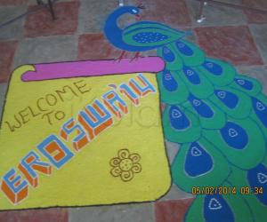 peacock rangoli