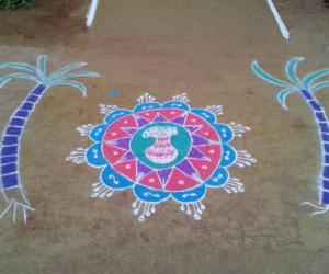 Rangoli: Pongal pot