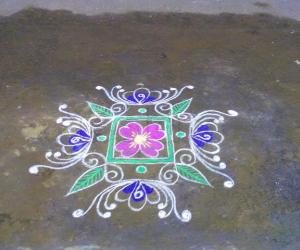 freehand rangoli