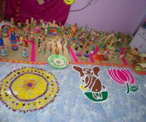 golu with rangoli