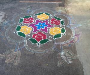 Rangoli: Garland of Roses