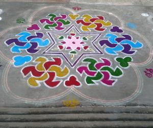 Rangoli: colorful  stars