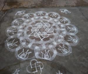 Diya rangoli