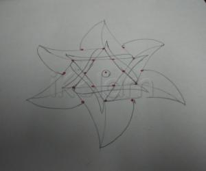 Paper version of star kolam
