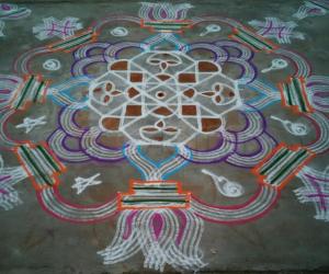 Padi Kolam in a kolam