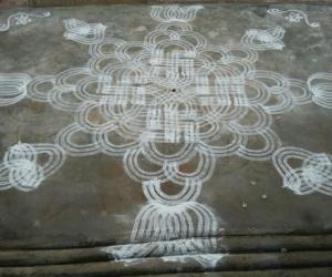 Swastik rangoli
