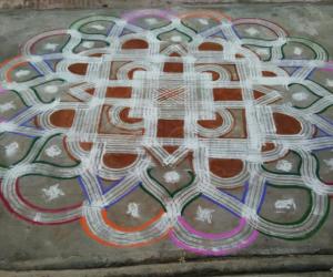Aadi 1st sevvai Kolam 