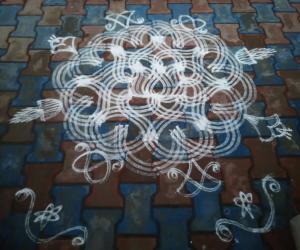 Lotus rangoli 