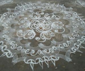 Rangoli: Lotus  Kolam 
