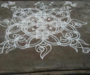 Swastik padi Kolam 