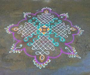 simple chikku kolam