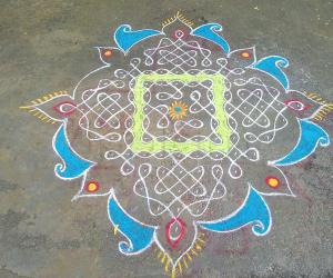 simple chikku kolam