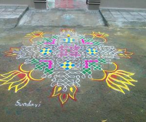 Rangoli: margazhi day 8