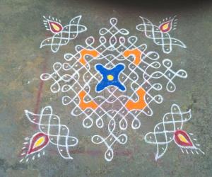 simple chikku kolam