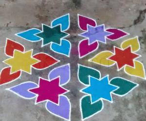 Rangoli: colourful stars