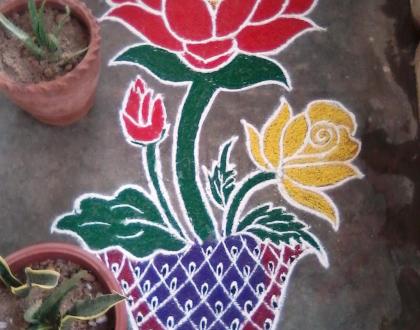 Rangoli: my flower rangoli
