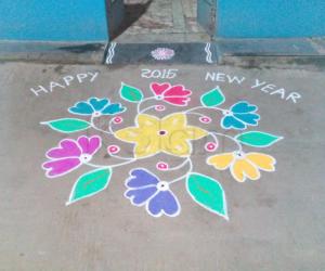 new year kolam 2015