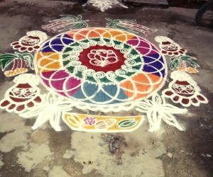 A.R.Kanagavalli pongal rangoli