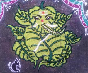 Rangoli: arasa ilai vinayagar