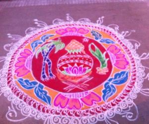 Pongal pot rangoli
