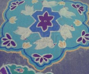 Rangoli: duck rangoli