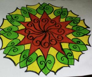 welocome flower rangoli 