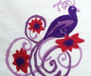 peacock rangoli