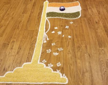 HAPPY INDEPENDENCE DAY WISHES RANGOLI
